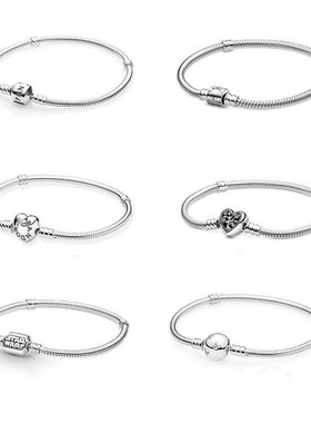 潘家多拉基础链女士手链 跨境热卖diy串珠蛇骨链魅力配件工厂