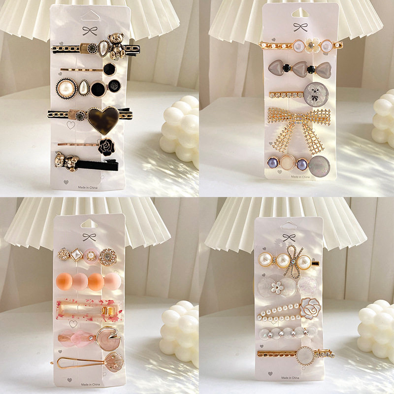 清新甜美头饰韩版韩式金属刘海夹 2022夏季网红新款领结5件套发夹,饰品/流行首饰/时尚饰品新,民族风发饰,淘宝优惠券,粉丝福利购,淘宝优惠卷