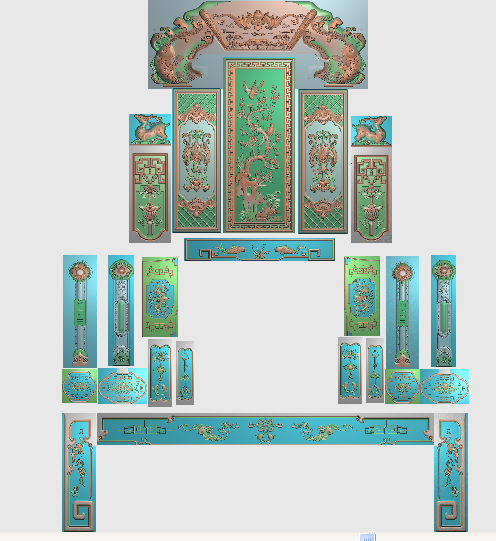 鱼跃龙门精雕图浮雕雕刻图年年有余沙发套图精品如意沙发整套花鸟