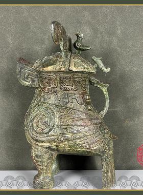 商代仿古青铜器摆件家居装饰