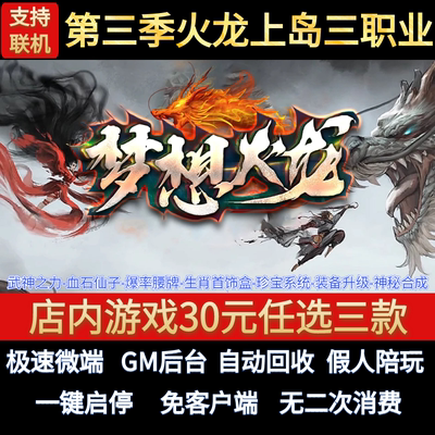 梦想火龙传奇单机电脑版第三季上岛三职业假人GM后台微端联机网