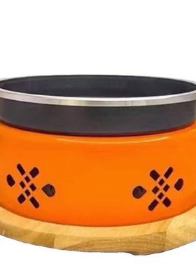 新品不粘干锅酒精炉橙色意煲大口径复古款式牛蛙煲鸡煲