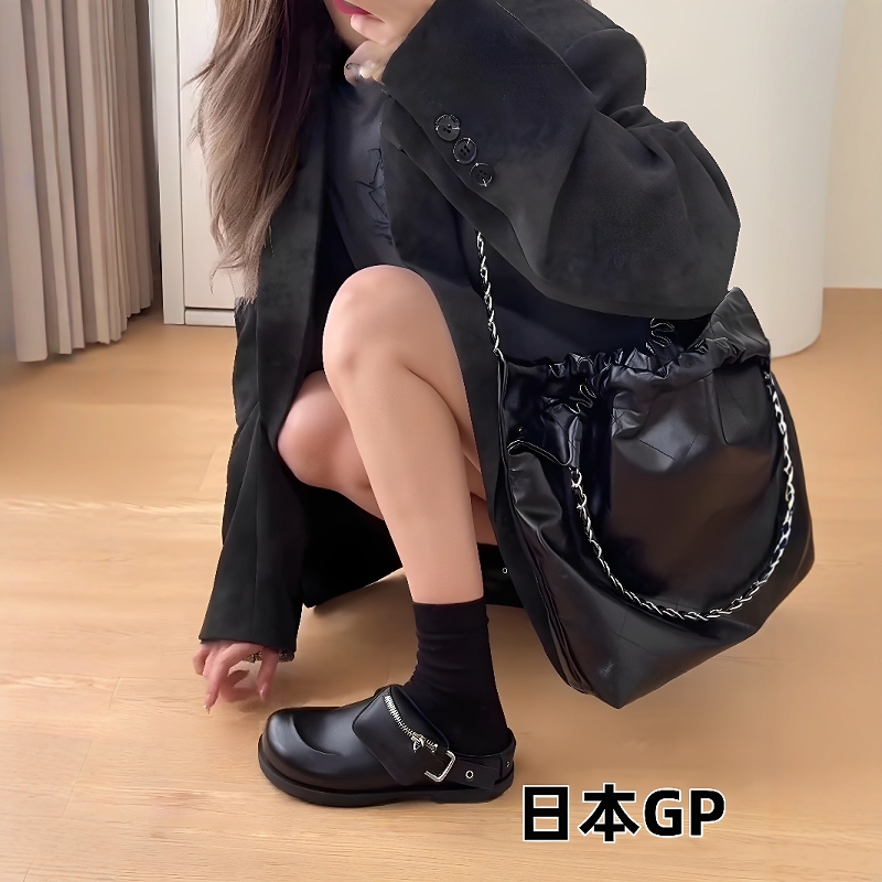 日本GP真皮复古厚底勃肯鞋内增高