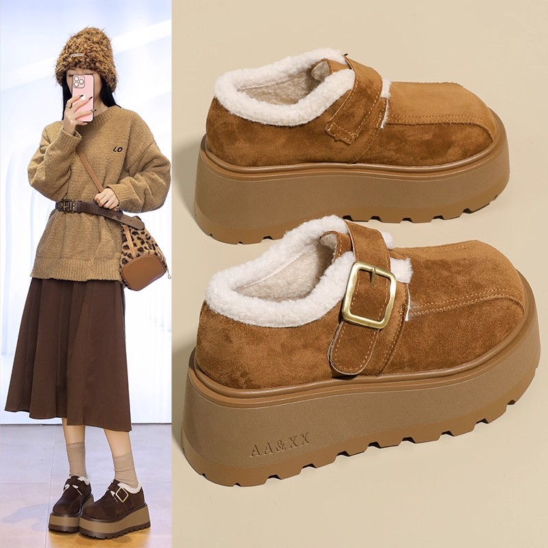 日本GP赵露思同款厚底勃肯鞋女