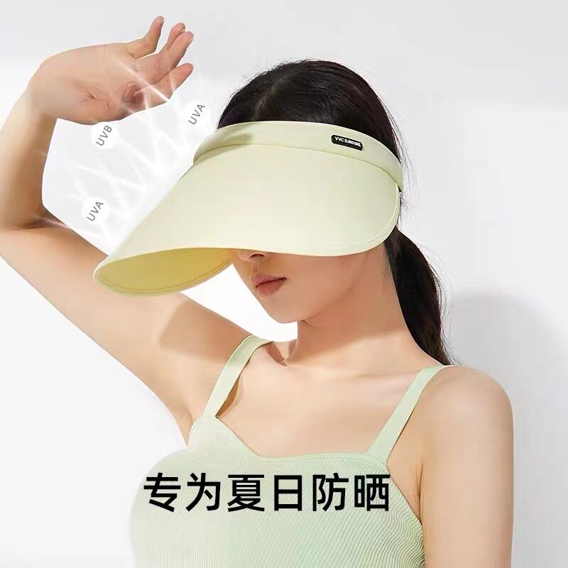 VVC防晒帽三折款时尚百搭女神帽网红遮阳帽可折叠防紫外线帽子女