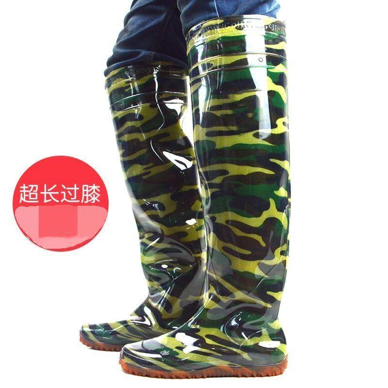 插秧加厚软底专用水鞋男女长筒防滑耐磨插秧鞋钓鱼防水高筒雨鞋