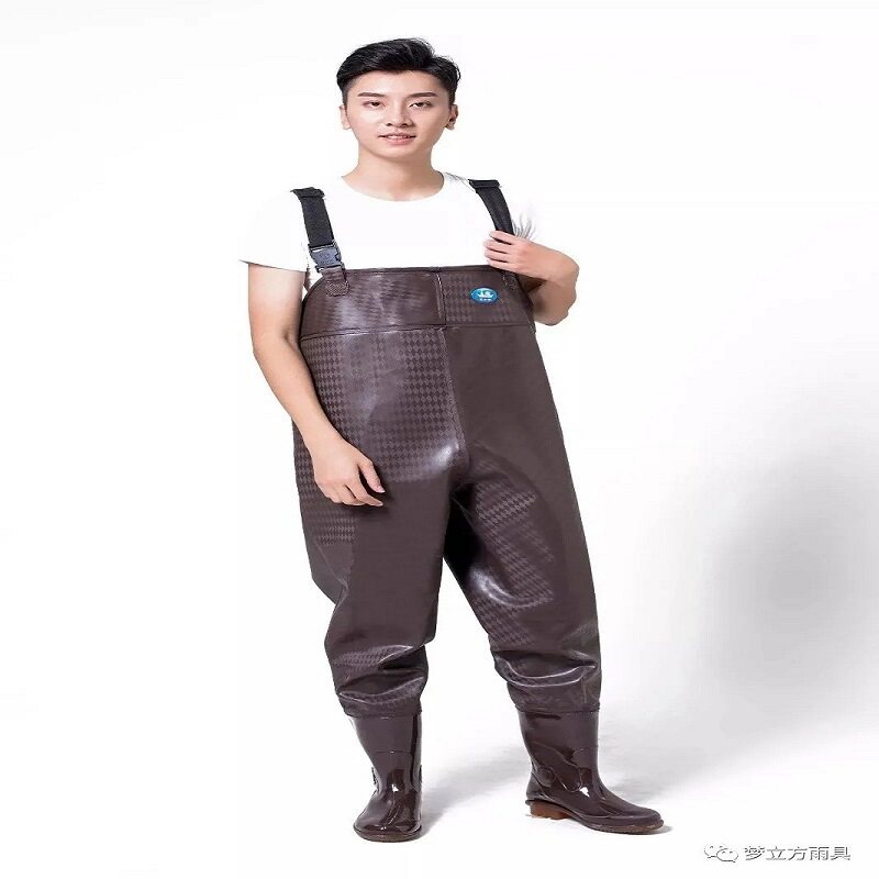 姜太公下水裤加厚半身钓鱼防水抓捕鱼裤连体耐磨挖藕皮叉裤养殖业