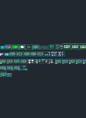 医院NICU病房CAD施工图 装修电气工程给排水暖通供气全套图纸素材