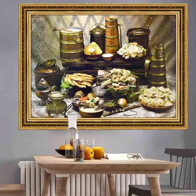 钻石画十字绣飘香五味藏族系列印花线绣五谷丰登印花绣 客厅挂画