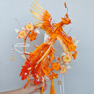 扭扭棒材料包凌霄花凤凰团扇手工diy创意礼物送朋友闺蜜新婚礼物