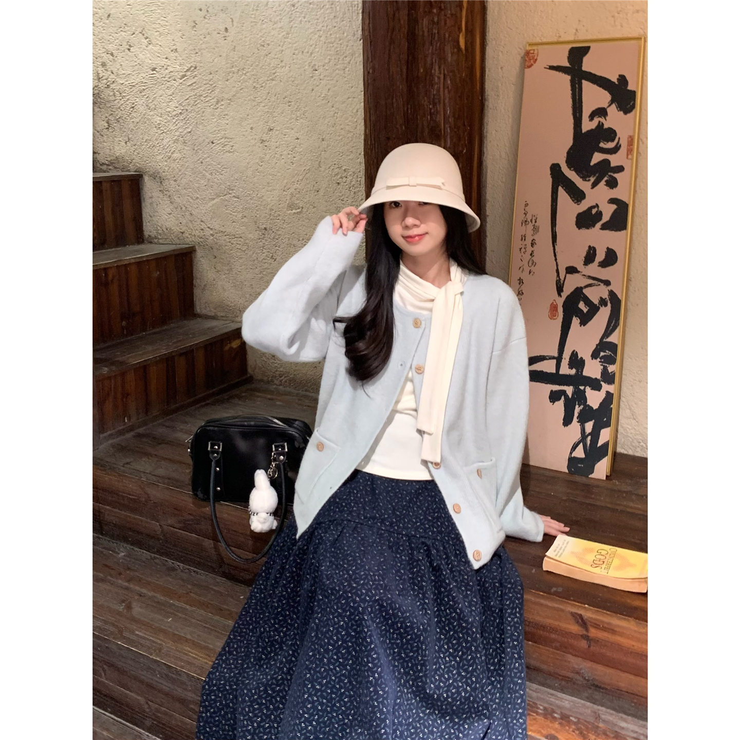 甜美软糯韩系毛衣外套秋冬