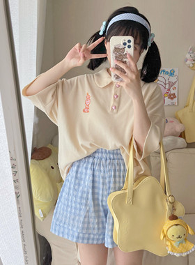 NanNanS迷你派派 星星煎饼单肩手提包包女奶黄可爱百搭原创Lolita