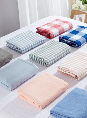 纯棉水洗棉被套单件套单人宿舍学生100全棉床单被罩女150x200x230