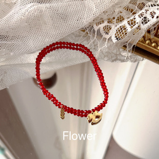 原创自制款 红尖晶招财小马手串气质轻奢复古小众设计感百搭手链