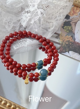 天然南红玛瑙手串招财转运平安本命年气质轻奢设计高级感手饰