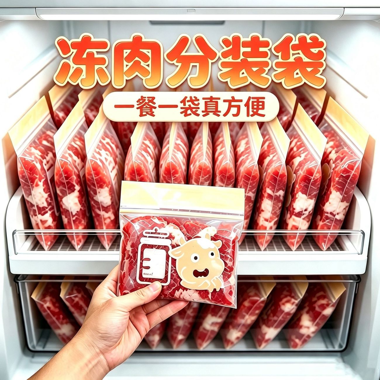 冰箱冷冻食品级透明自封保鲜袋