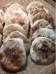 建阳光饼特产小吃大葱肉饼零食点心碳烤厚不真空10片