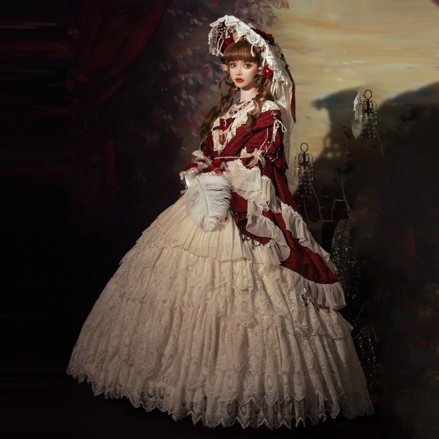 华丽衬裙大裙摆蛋糕裙玛格丽特