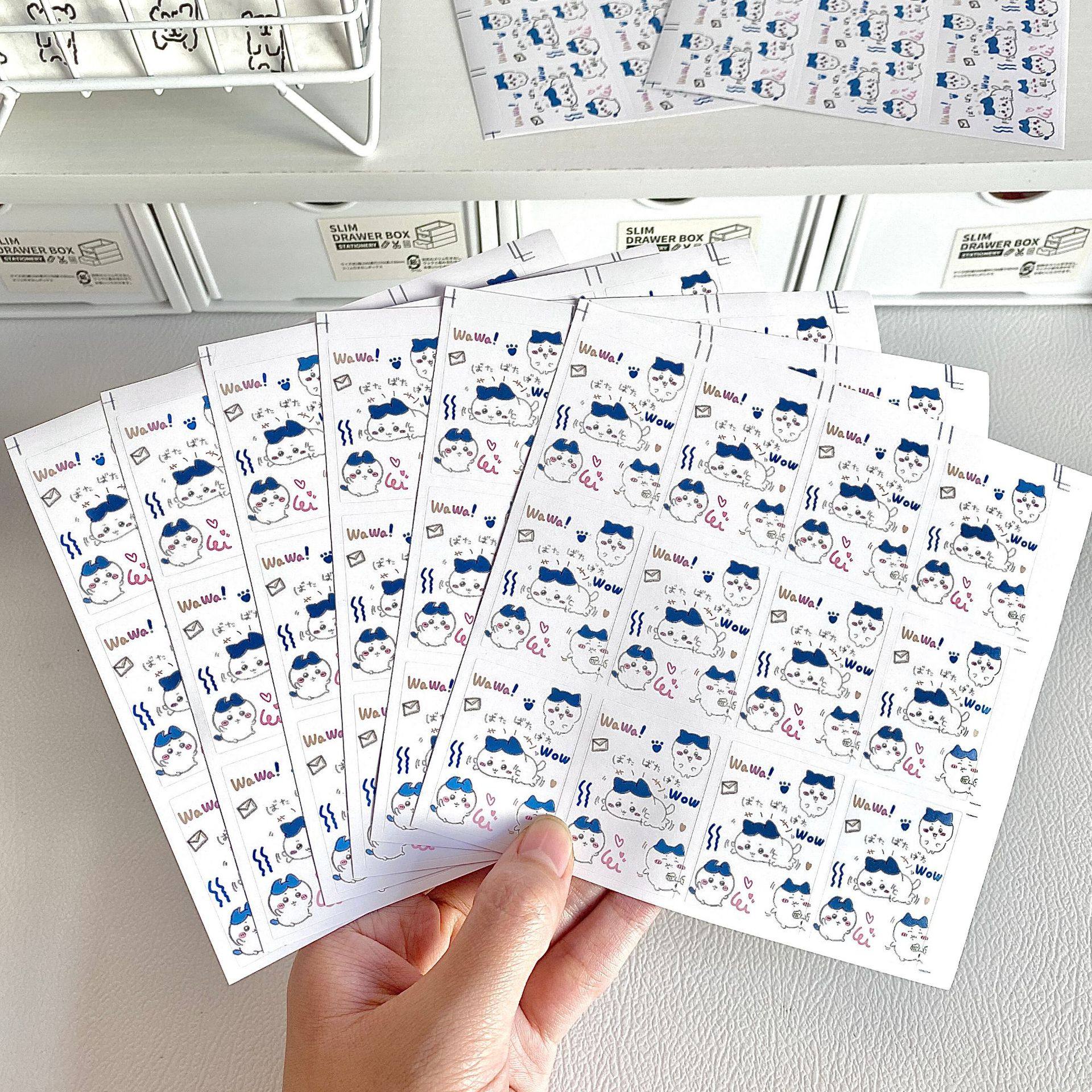 新款chiikawa封口贴纸吉伊卡哇乌萨奇可爱小图案diy装饰手账卡通,文具电教/文化用品/商务用品,贴纸/立体贴纸,淘宝优惠券,粉丝福利购,淘宝优惠卷