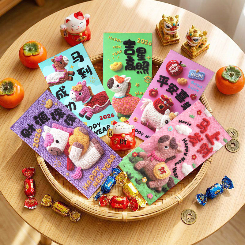 2026马年红包卡通可爱小马动物红包袋春节新年通用个性创意利是封,节庆用品/礼品,红包/利是封,淘宝优惠券,粉丝福利购,淘宝优惠卷