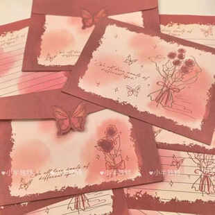 星球玫瑰信封信纸仪式感ins高颜值整套手写浪漫创意祝福表白礼物