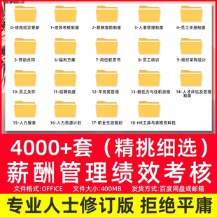 绩效考核与薪酬激励管理方案设计员工kpi体系企业管理制度工具包