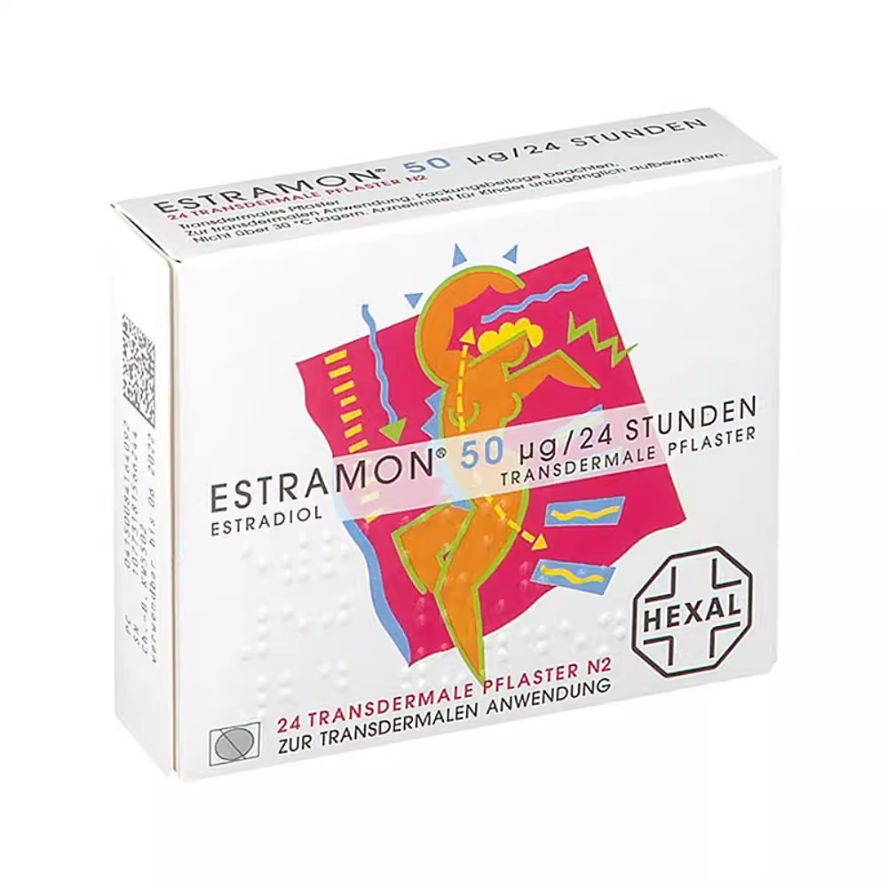 德国estramon女性荷尔蒙贴能量贴调理月经雌激素更年期卵巢保养r