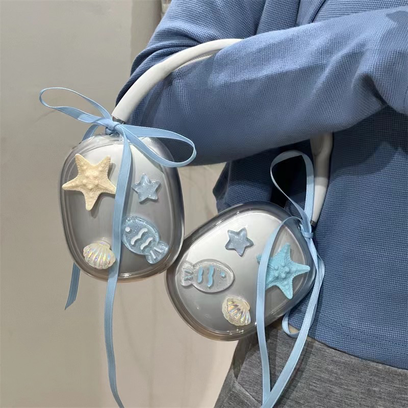 海星小鱼适用苹果AirPods Max2保护套apple头戴式耳机apm保护壳蓝牙耳罩软壳ins日韩小众不撞款个性轻薄