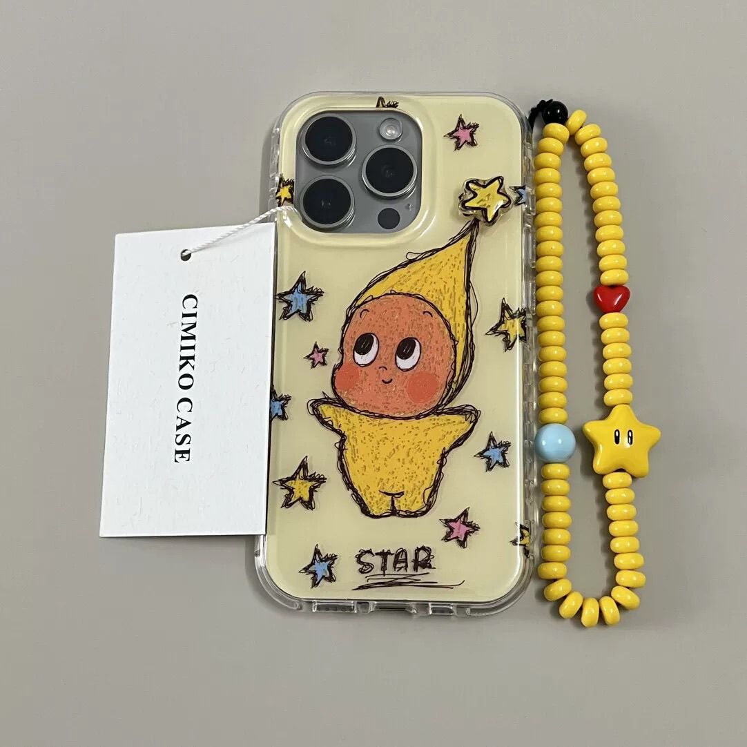 星星人适用于苹果16promax/iphone16pro新款韩式ins风氛围感15/14/13