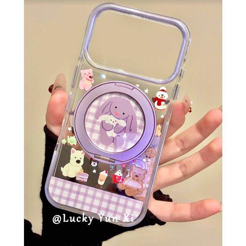 韩ins紫白格小兔布偶适用iPhone17promax手机壳苹果16新款15女14,3C数码配件,手机保护套/壳,淘宝优惠券,粉丝福利购,淘宝优惠卷