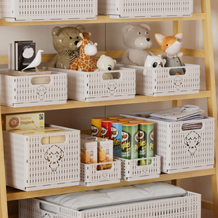 零食杂物收纳箱零食杂物收纳整理筐置物储物盒宿舍衣柜衣服整理箱