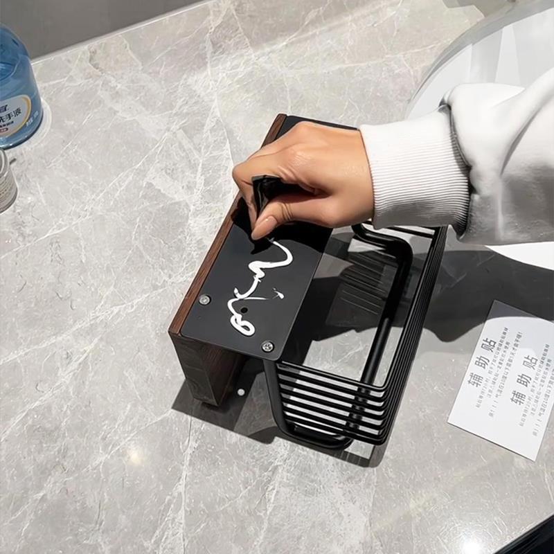 复古风实木纸巾架卷纸架卫生间