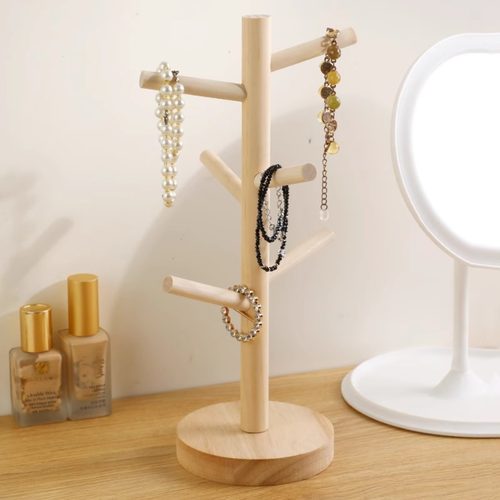 实木首饰架六爪分支可拆卸配件