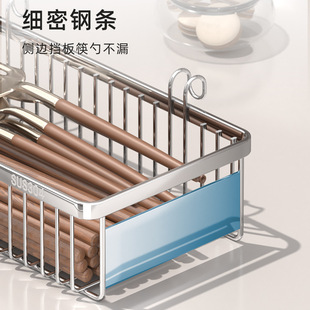 筷子收纳盒筷笼家用消毒柜筷子勺收纳篮抽屉内置厨房拉篮筷筒沥水