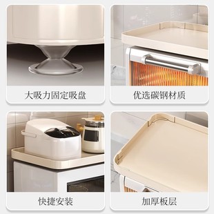 加厚微波炉置物架两层多功能烤箱架子可伸缩台面收纳架多层储物架