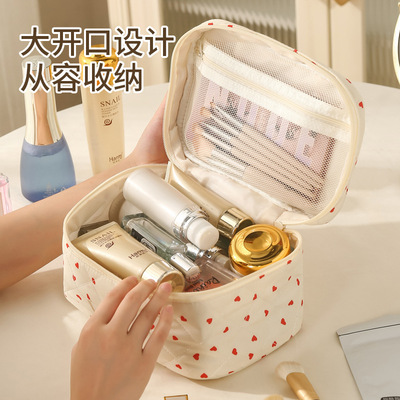 可爱系手提洗漱包大容量收纳包心