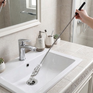 水道疏通螺旋毛发疏通器卫生间水池洗手台水槽管道清理器