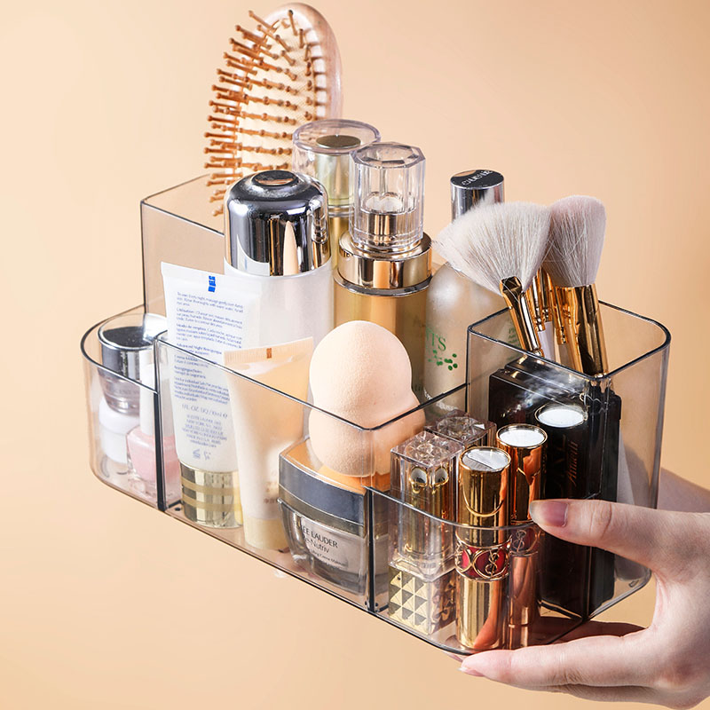 居家家壁挂式免打孔化妆品置物架