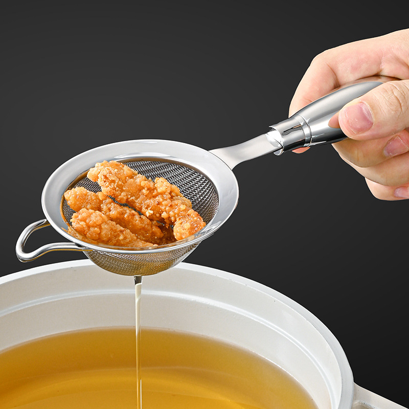全钢土豆压泥器不锈钢网漏勺家用