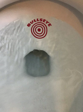 洗手间马桶贴纸搞怪男士尿命中靶心贴纸厕所bullseye温馨提示墙贴