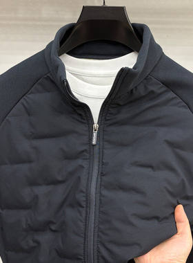 2025新款男士棉服拼接夹克外套秋冬加绒加厚保暖立领棉衣男装棉袄