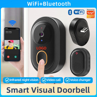Wireless Doorbell Night Vision Intercomable Rainproof tuya