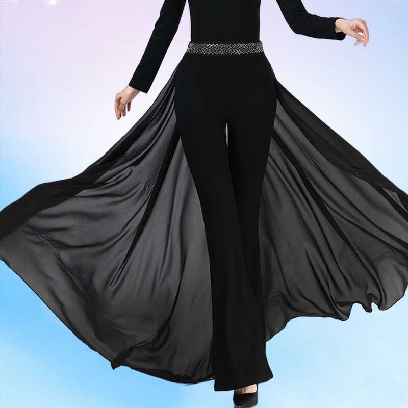 现代舞气质腰纱一片式舞蹈飘纱女