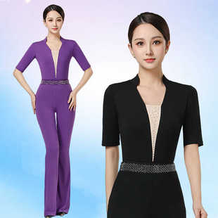 新款形体训练服装女仪态礼仪高级感专业导师形体走秀套装连体上衣