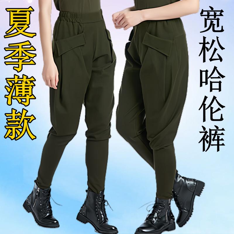 水兵舞秋冬新款军绿色广场舞裤