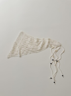 HIPPSUPER • 设计师款民族串珠手工钩花镂空针织三角巾屁帘～3色