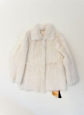 Tèbianco白茶•西班牙进口托斯卡纳皮毛一体外套 直毛