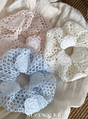 【新品限时2件88折】3.11 20：00森系针织勾线花朵发圈