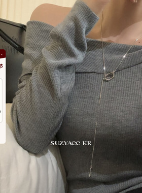 suzyacc kr极简风双环可抽拉毛衣链长款项链女2024新款高级毛衣链