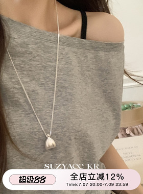 suzyacc kr早秋新品钱袋子锦囊毛衣链女简约小众高级百搭长项链